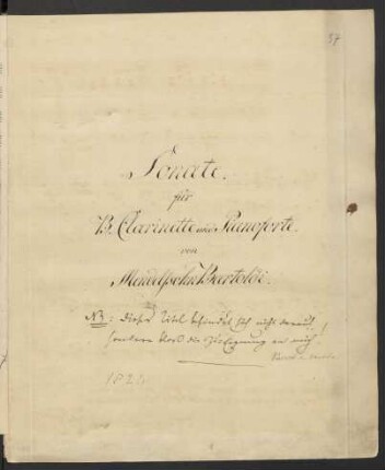 Sonaten; cl, pf; Es-Dur; MWV Q 15