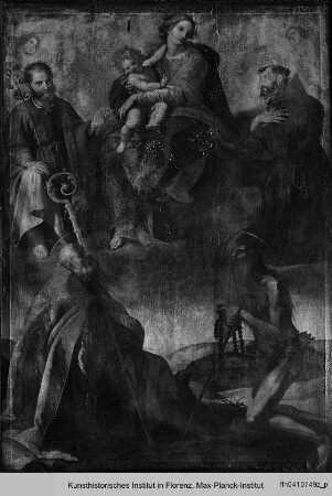 Madonna mit Kind, umgeben von Heiligen