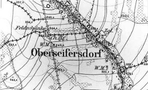 Mittelherwigsdorf-Oberseifersdorf. Meßtischblatt, Sekt. Zittau, 1883