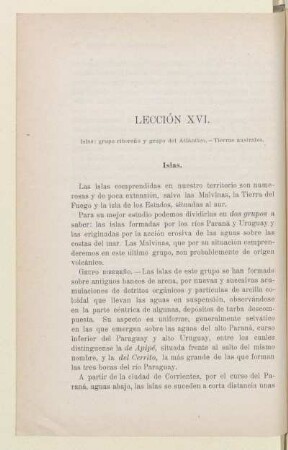 Lección XVI