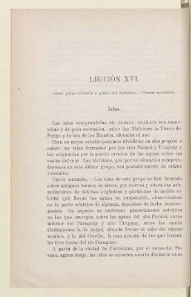 Lección XVI