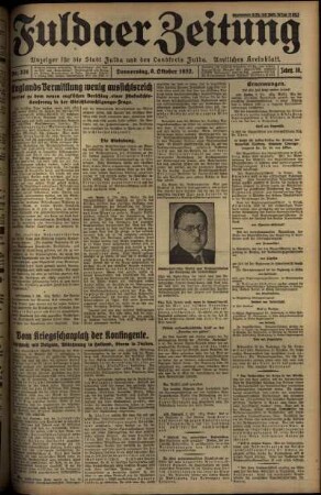 Ausgabe vom Donnerstag, den 06. Oktober 1932.