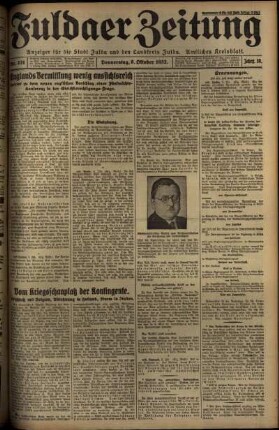 Ausgabe vom Donnerstag, den 06. Oktober 1932.