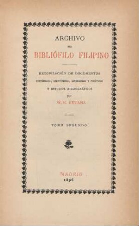 2.1896: Archivo del bibliófilo filipino