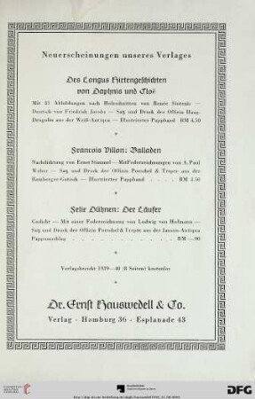 Neuerscheinungen unseres Verlages