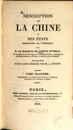 Description de la Chine et des ètats tributaires de l'empereur, 3