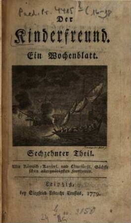 Der Kinderfreund : ein Wochenblatt, 16. 1779