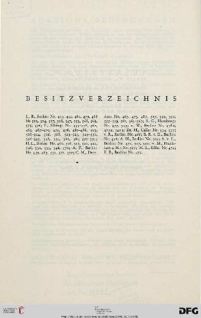 Besitzverzeichnis