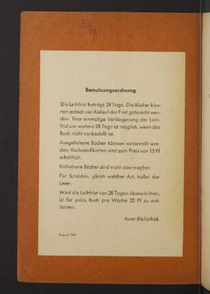 Benutzungsordnung