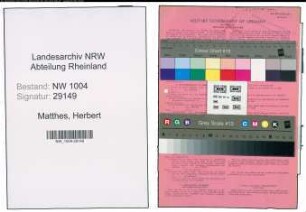 Entnazifizierung Herbert Matthes , geb. 27.03.1916 (Arbeiter)
