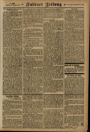 Zweite Ausgabe vom Samstag, den 28. Dezember 1918.