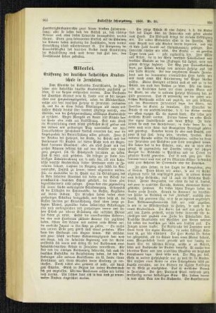 Eröffnung der deutschen katholischen Knabenschule in Jerusalem