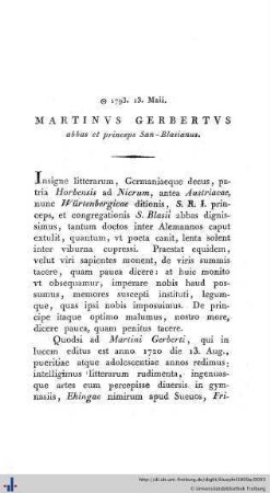 Martinus Gerbertus.