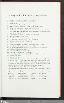 Aussprache der polnischen Namen