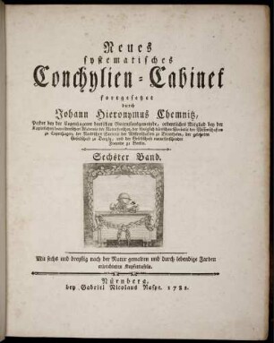 Bd. 6: Neues systematisches Conchylien-Cabinet. Bd. 6