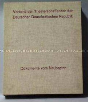 Dokumentation "Dokumente vom Neubeginn", in Kassette