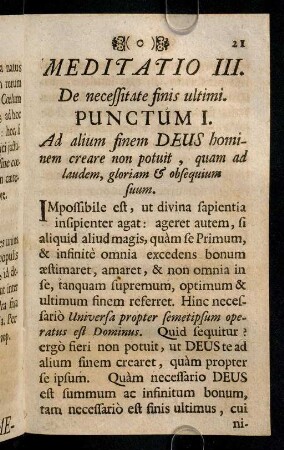 21-30, Meditatio III