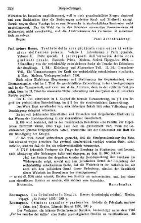 328, Arturo Rocco, Trattato della cosa giudicata come causa di estinzione dell'azione penale, 1904