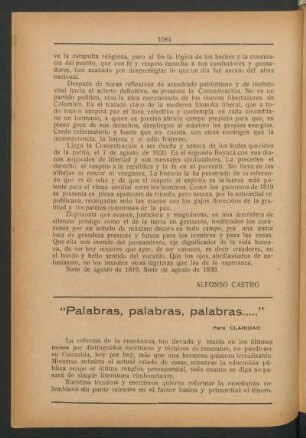 "Palabras, palabras, palabras....."