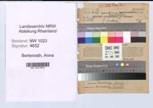Entnazifizierung Anna Bertenrath , geb. 22.08.1906 (Lehrerin)