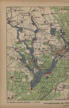 Karte: Uebersichtskarte der Umgebung von Berlin: Südwesten