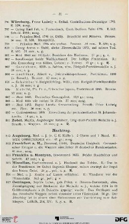 Nachtrag (Nr. 812-817)