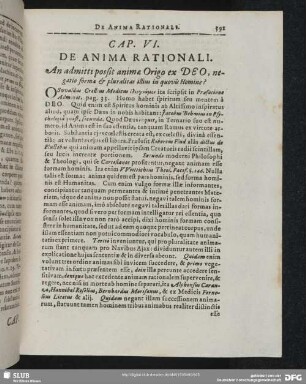 Cap. VI. De Anima Rationali