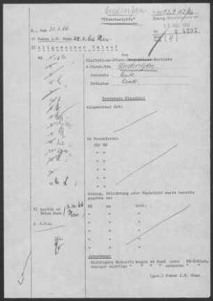 Undingen: Visitationsbericht mit Pfarrbericht 1966