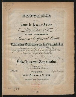 Fantaisie composée pour le Piano-Forte : Oeuvre 19.