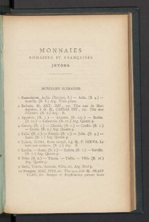 Monnaies romaines