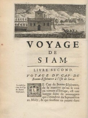 Livre second. Voyage du Cap de Bonne-Espérance à l' Isle de Iava