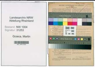 Entnazifizierung Martin Grzeca , geb. 06.01.1902 (Arbeiter)
