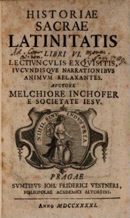 Historia sacrae latinitatis : Lib. VI