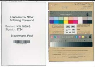 Entnazifizierung Paul Brauckmann , geb. 11.10.1890 (Angestellter)