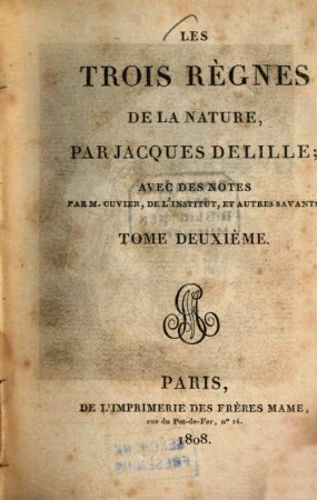 Les trois règnes de la nature, 2