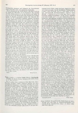 669-670 [Rezension] Theologische Versuche, III