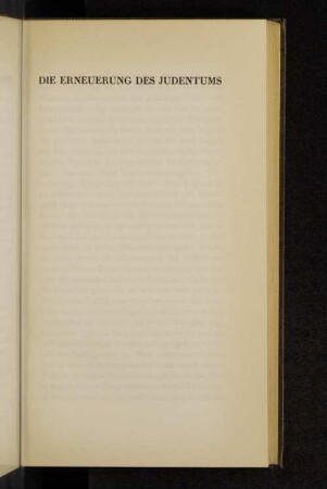 Die Erneuerung des Judentums