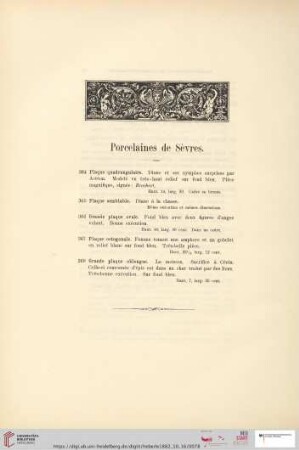 Porcelaines de Sèvres (Nr. 364 - 368)