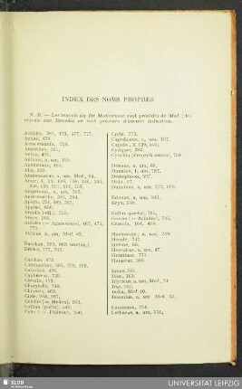 Index Des Noms Propres