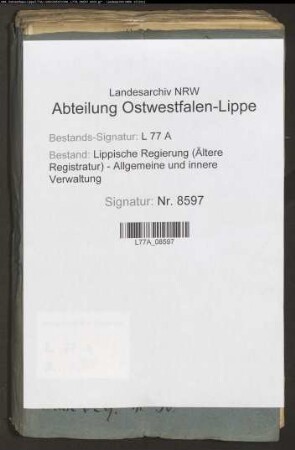 Straßenbau.- Straßenzug V.- Distrikt 10 sp. 9 Blomberg bis zur Landstraße bei der Diestelbrücke