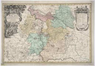 Karte von dem Herzogtum Wohlau, 1:95 000, Kupferstich, 1736