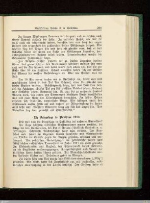 Die Kriegslage in Palästina 1918