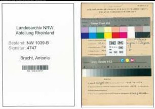 Entnazifizierung Antonia Bracht , geb. 18.04.1900 ()