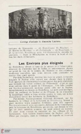 Les Environs plus éloignés