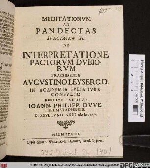 De Interpretatione Pactorvm Dubiorvm