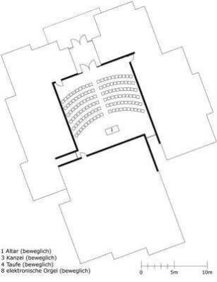 Ehem. Evangelisch-Landeskirchliches Gemeindezentrum Arche; Frankfurt, Hugo-Kallenbach-Straße 59