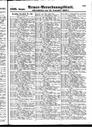 1626. Ausgabe. Samstag, 15. September 1917