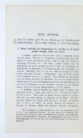 Erster Zeitraum. Von der ältesten Zeit bis zur Gründung des Frankenreiches durch Chlodwig. Die deutschen Stämme in ihrer Vereinzelung