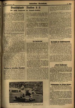 Zweite Ausgabe vom Montag, den 16. November 1936.
