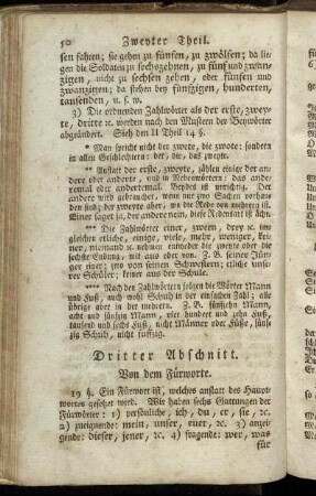 Dritter Abschnitt. - Fünfter Abschnitt. Von den Bestimmungswörtern.